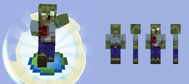 ... the HD ZOMBIE skin included in my texturepack “Sphax PureBDcraft