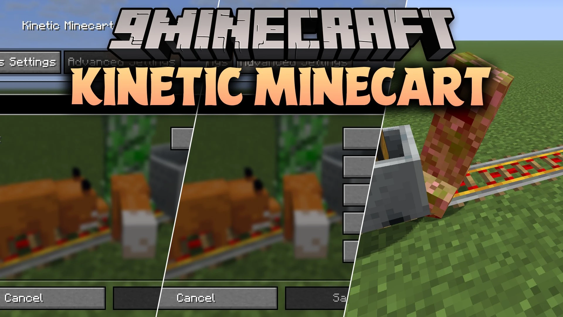Kinetic Minecart Mod (26.3, 1.20.1) – Turn Fast Minecarts Into Deadly Railway