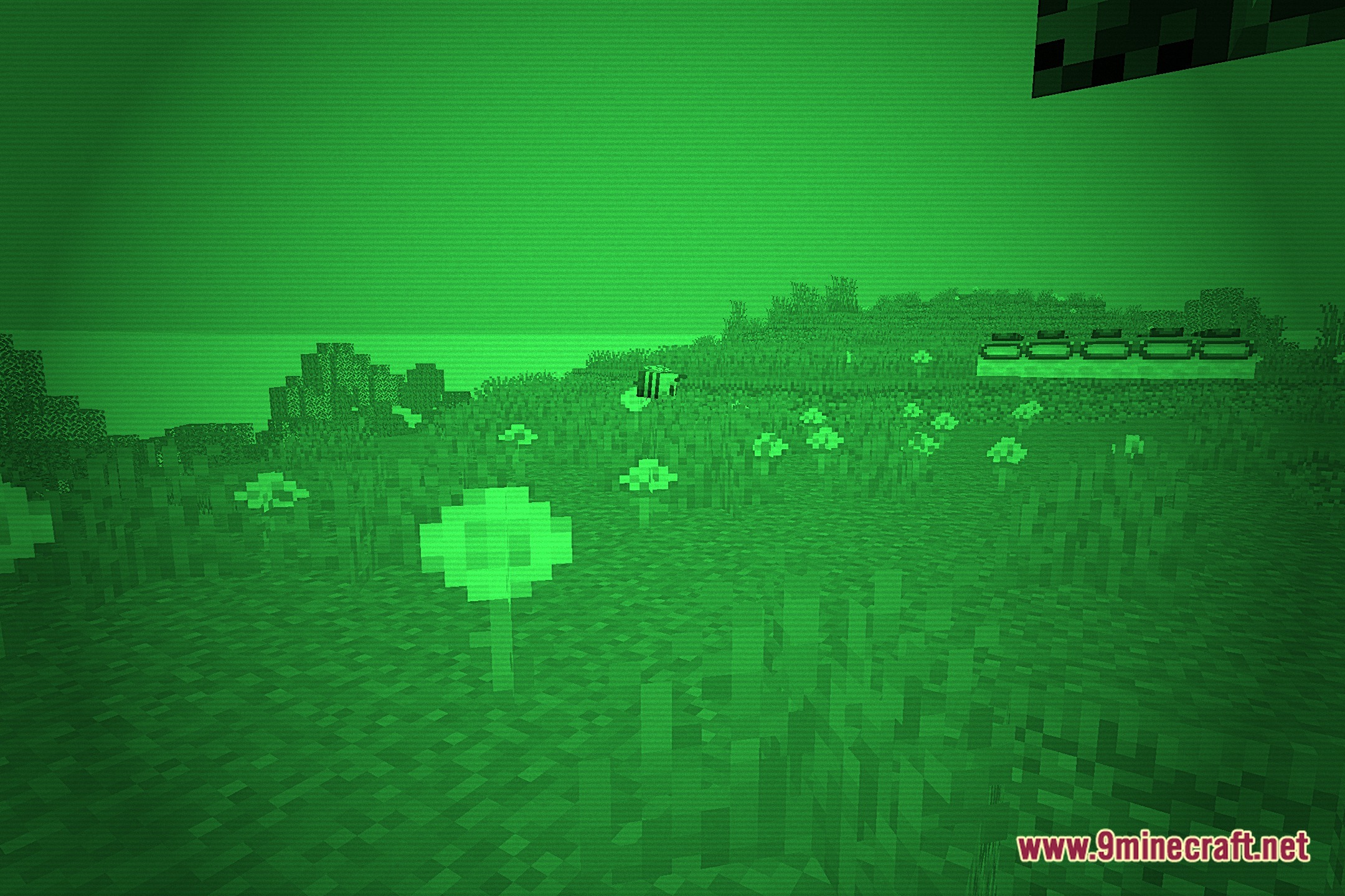 NightVision Goggles Shaders (26.2, 1.20.1) – Green Night Vision Filter — screenshot 5