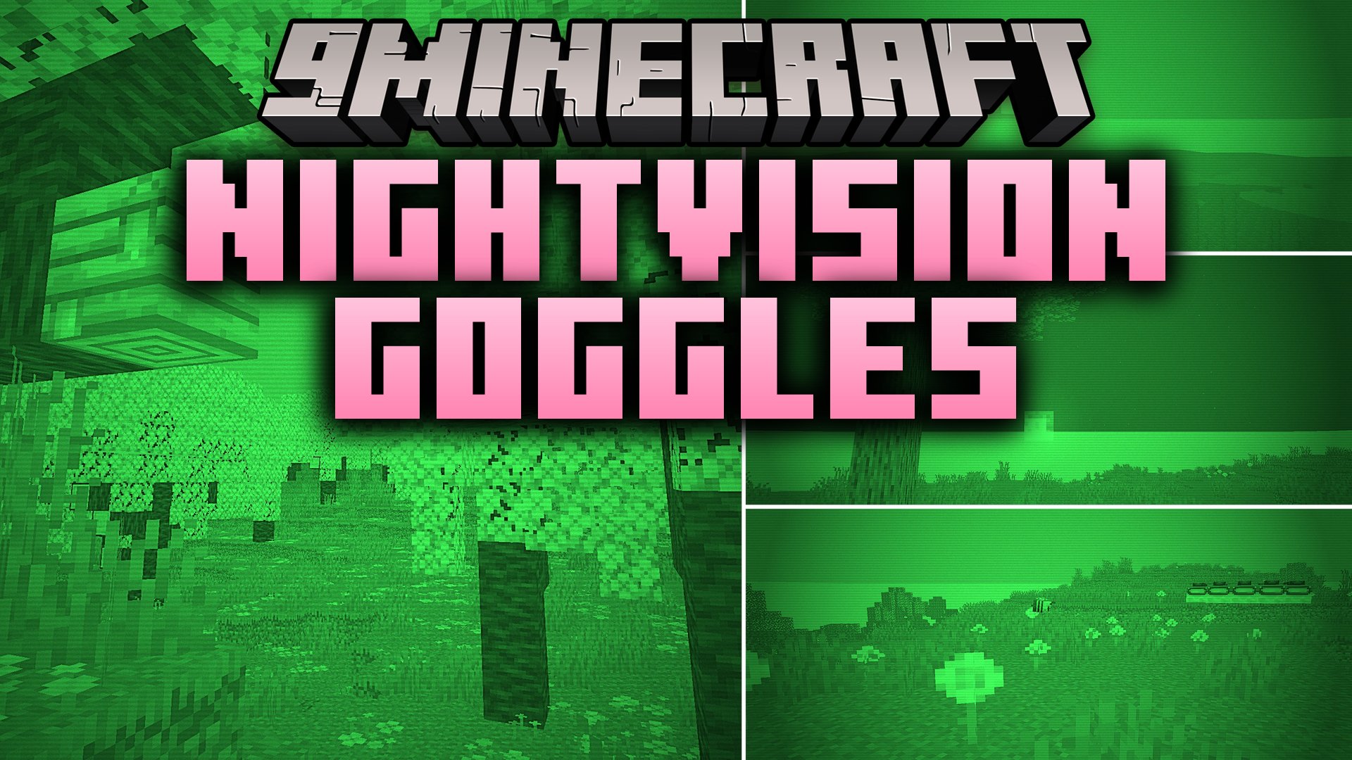 NightVision Goggles Shaders (26.2, 1.20.1) – Green Night Vision Filter