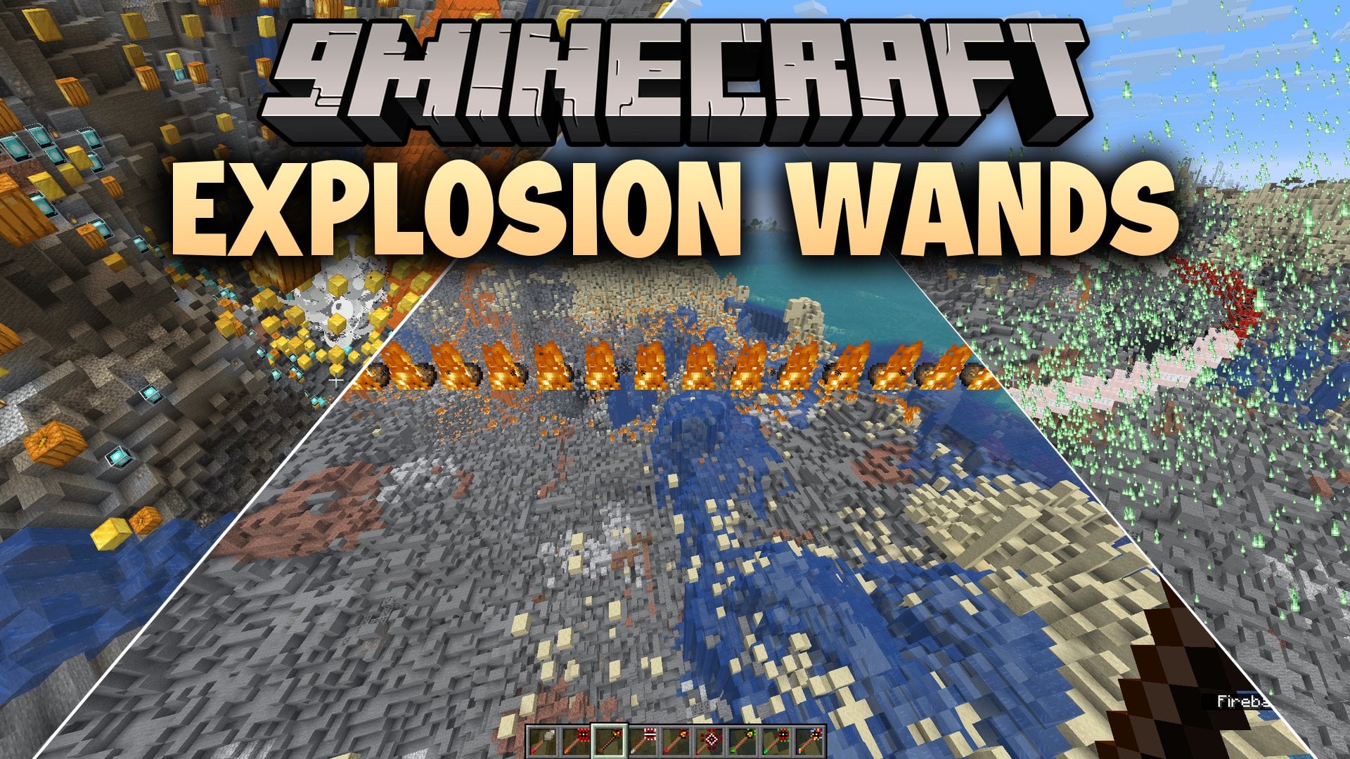 Explosion Wands Mod (26.3, 1.20.1) – Blast Mobs and Clear Terrain
