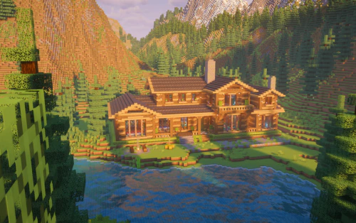 Roxwood Cabin Schematic (1.21.x) – Cozy Mountain Lodge for Survival Worlds