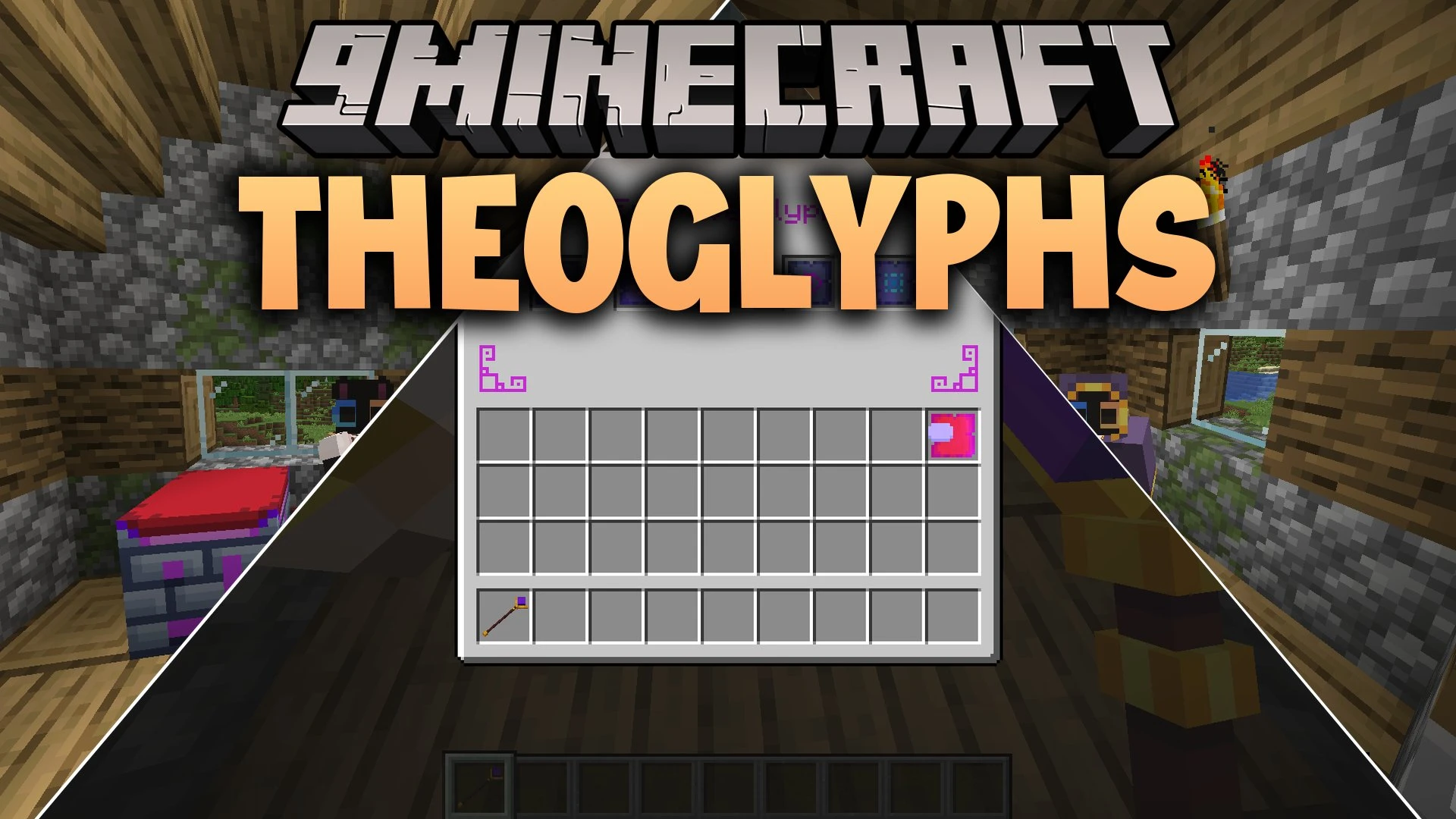 Theoglyphs Mod (1.21.1) – Cast Custom Magic Spells Using Amethyst and XP