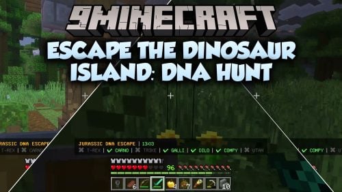 Escape the Dinosaur Island DNA Hunt Map (26.x, 1.21) - Race the Clock to Escape