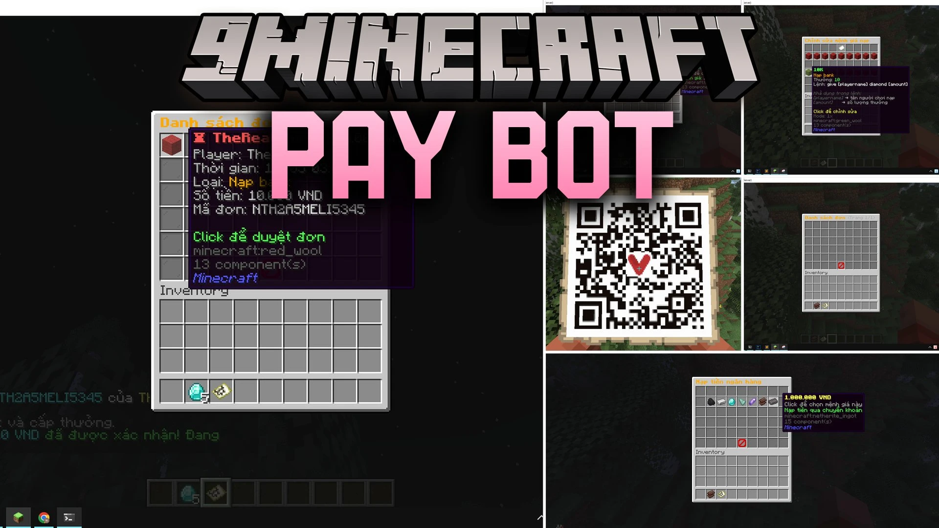 Pay Bot Mod (26.3, 1.20.1) – Automate In-Game Server Donations
