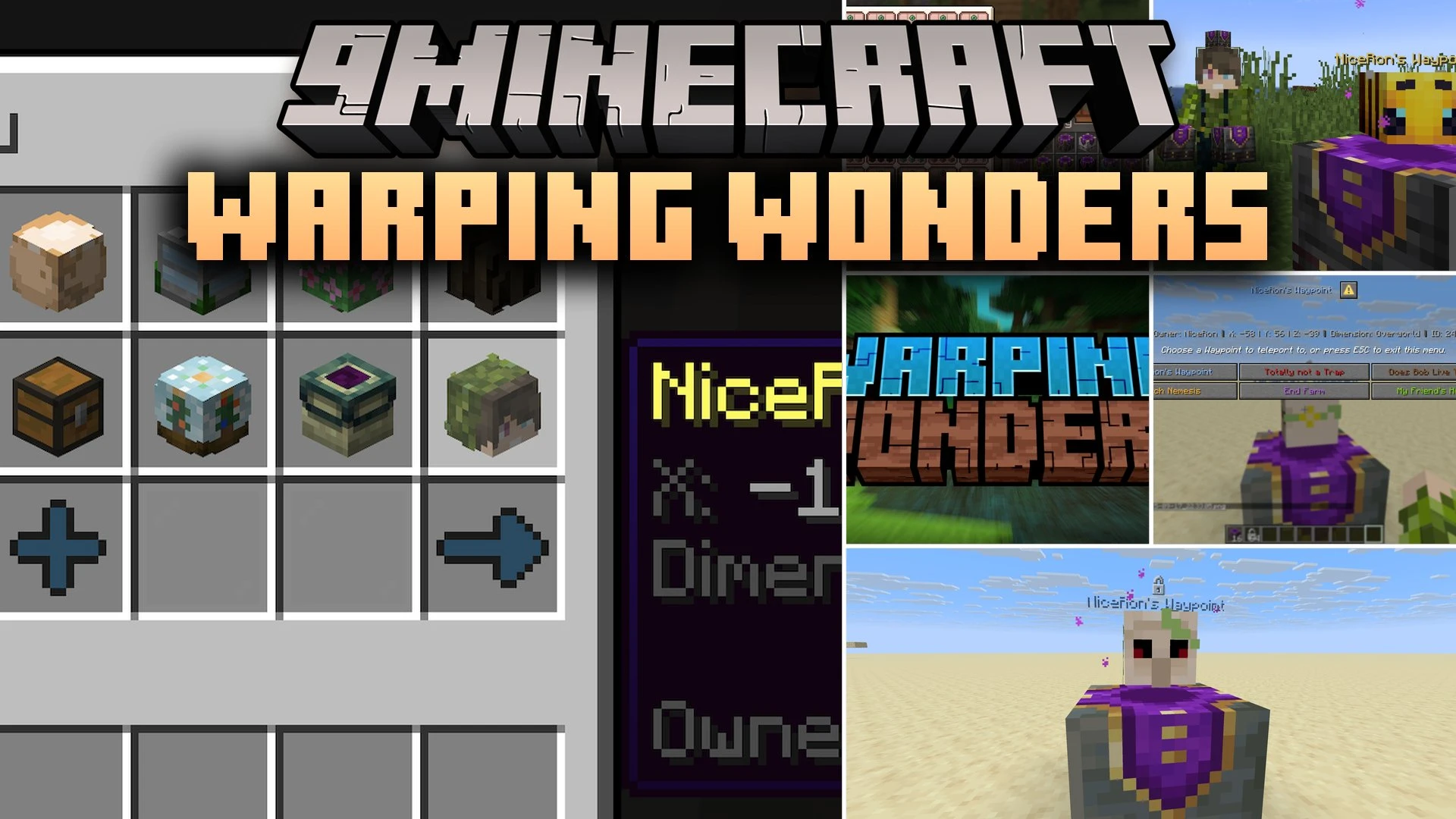 Warping Wonders Mod (26.3, 1.21.11) – Fast Travel Across Dimensions