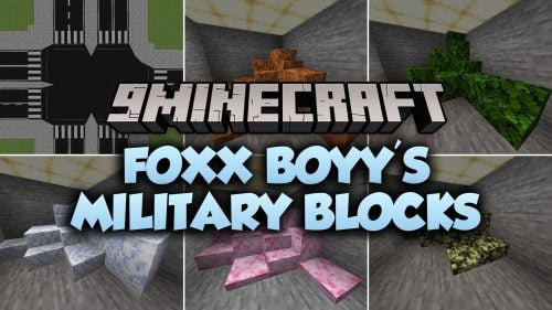 Foxx Boyy's Military Blocks Mod (1.21.1, 1.20.1) - Build Camouflaged Bases