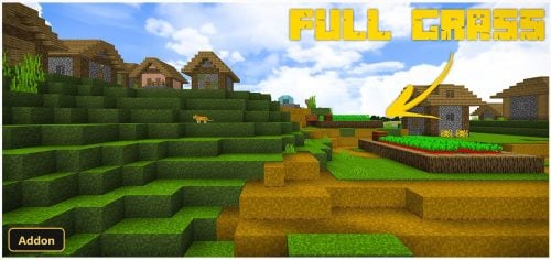 Full Grass (26+, 1.21) - MCPE/Bedrock Addon