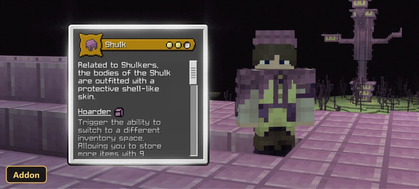 Shulk character in the End dimension, End City in background