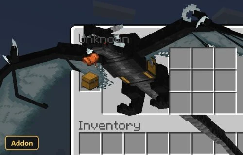 black dragon inventory screen, dark background