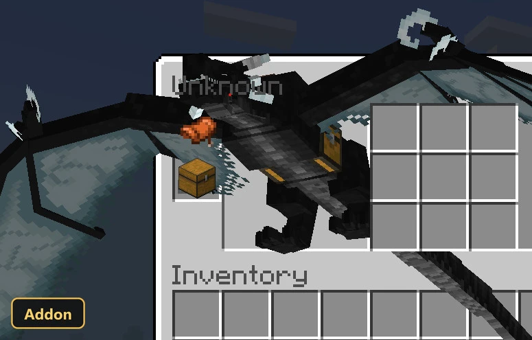 black dragon inventory screen, dark background