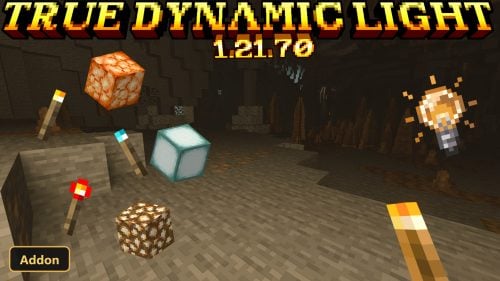 True Dynamic Light (26+, 1.21) - MCPE/Bedrock Addon