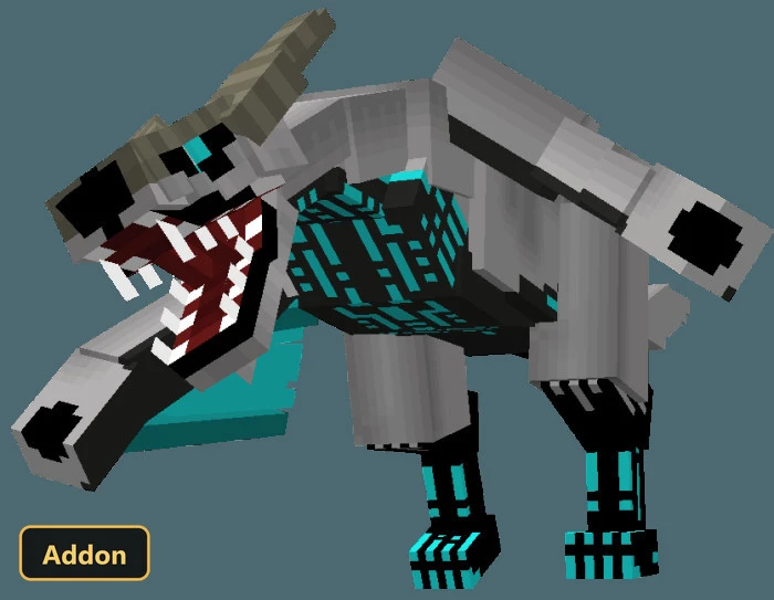 grey and black monster with glowing blue chest and feet