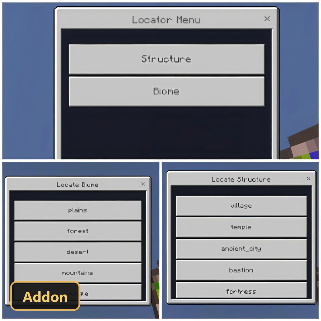 Biome and Structure Compass (26+, 1.21) – MCPE/Bedrock Addon