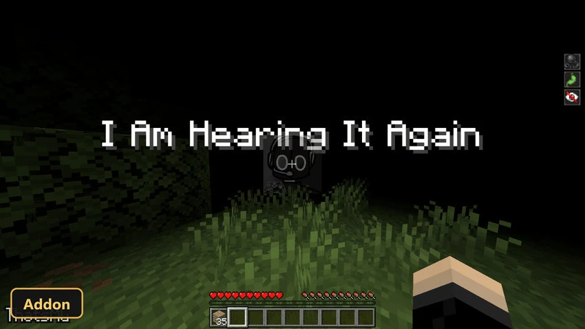 player in a forest, crafting a cross from wood and diamond