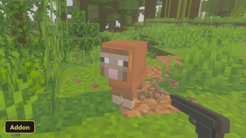 SIMPLE GUN (26+) – MCPE/Bedrock Addon — screenshot 1