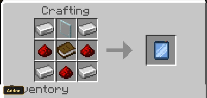 crafting recipe for a camera monitor