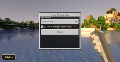snowy forest and frozen lake at sunrise, configuration menu open