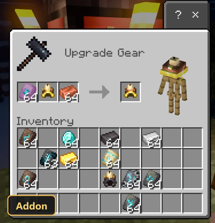 upgrade gear screen showing crafting a copper miner helmet