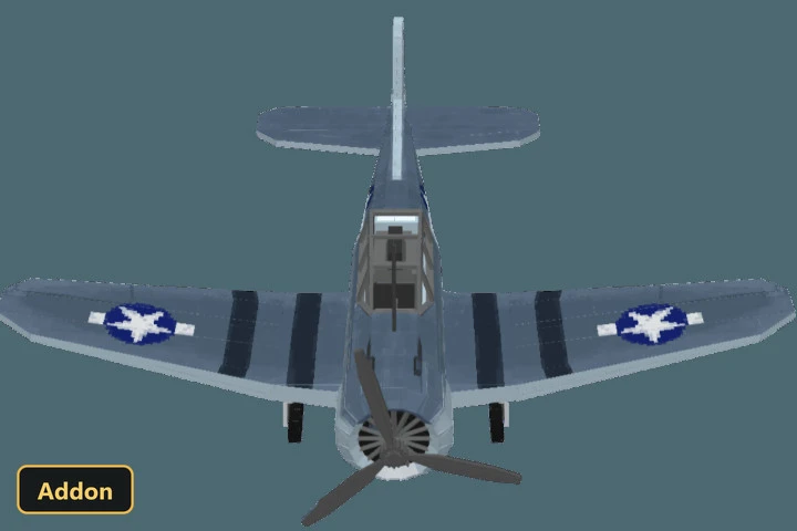 top-down view of a Douglas SBD Dauntless model