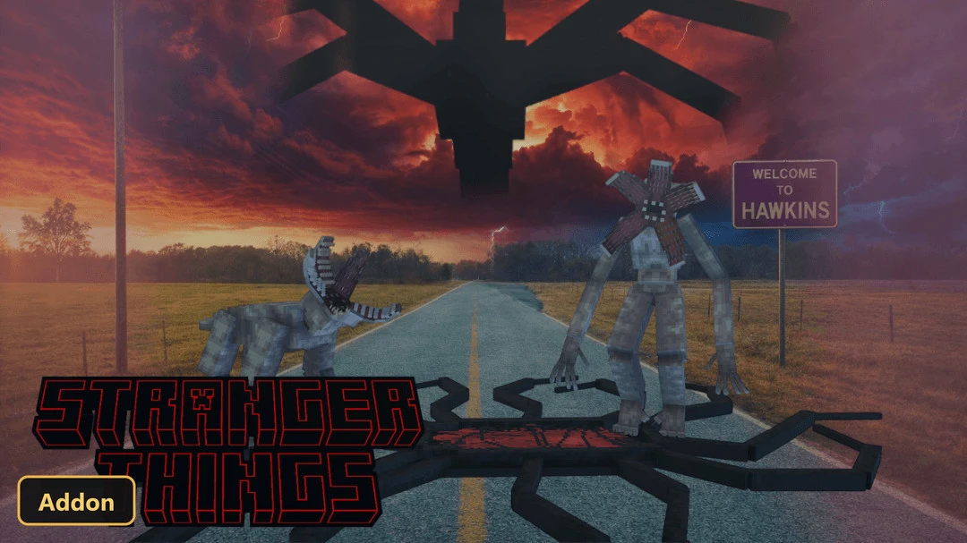 ADD-ON STRANGER THINGS (26+, 1.21) – MCPE/Bedrock Addon