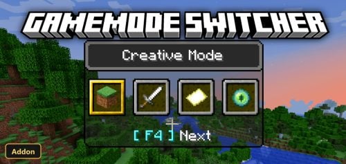 Gamemode Switcher (26+, 1.21) – MCPE/Bedrock Addon