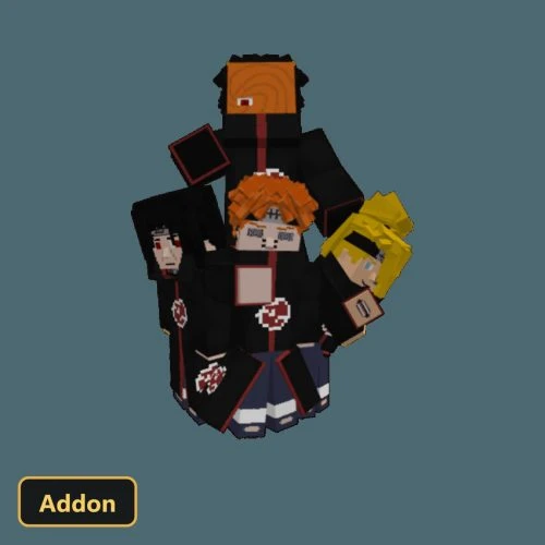 four character models on a plain background