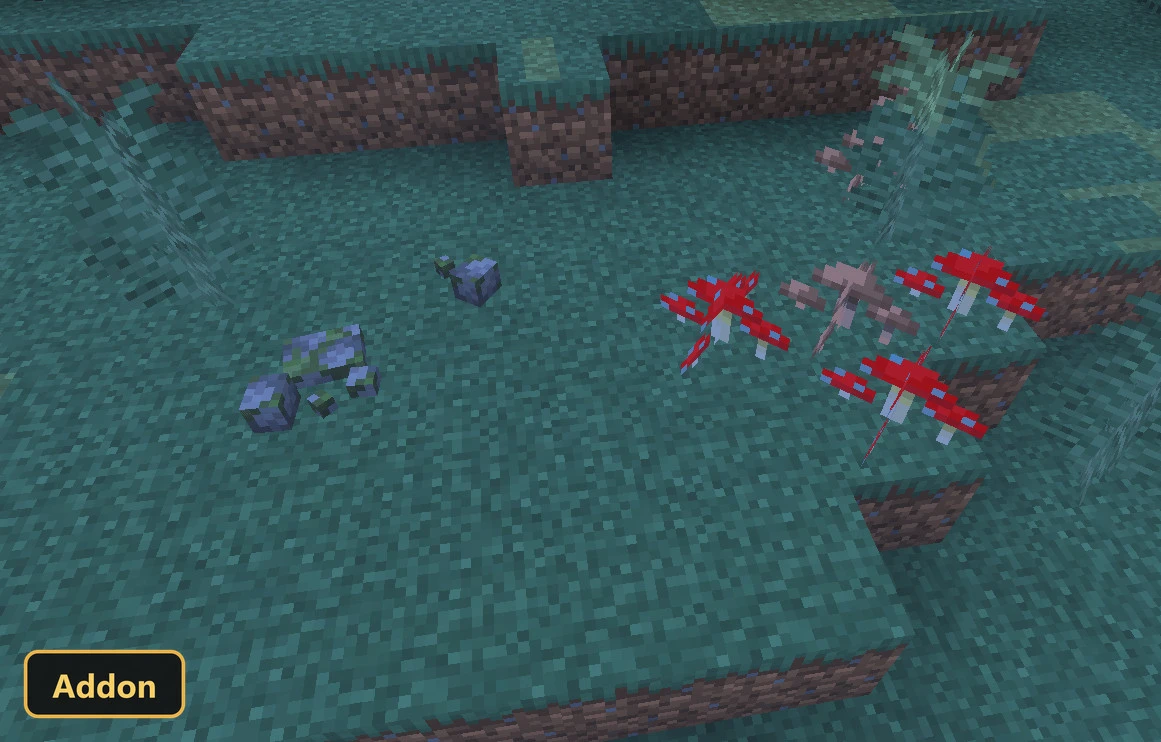 mushrooms and rocks on the ground