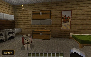 crafting recipe for a purple and gray block