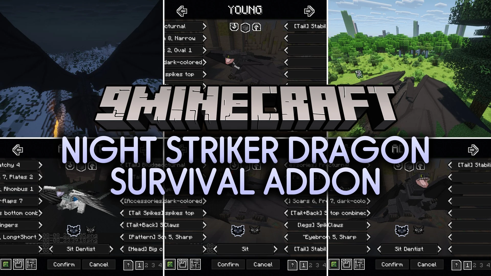 Night Striker Dragon Survival Addon Mod (1.21.1) – Hunt From the Shadows