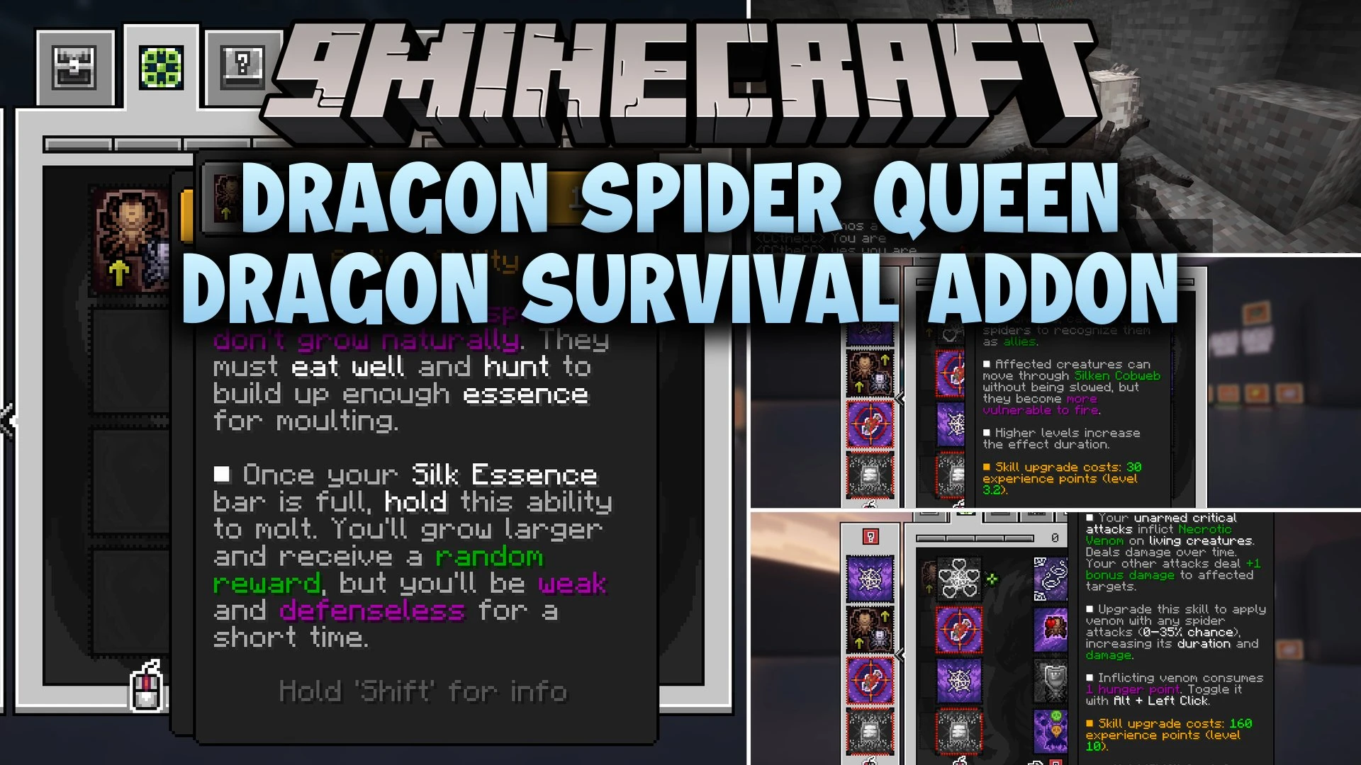 Dragon Spider Queen Dragon Survival Addon Mod (1.21.1)