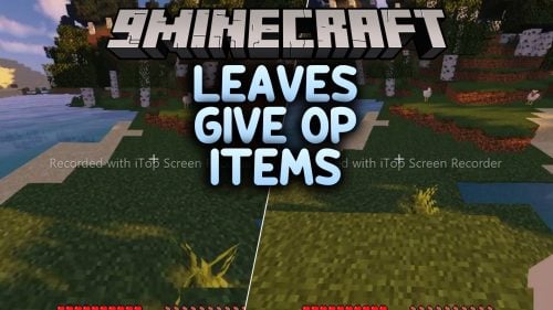 Leaves Give OP Items Addon (26.x, 1.21) - Break Tree Foliage for Overpowered