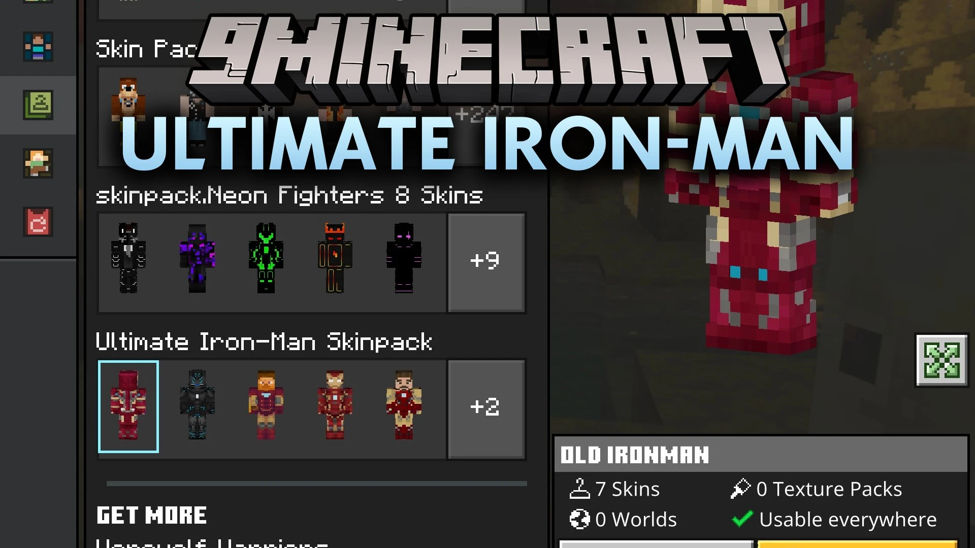 Ultimate Iron-Man Skin Pack (26.x) – Five Iconic Armored Superhero Suits