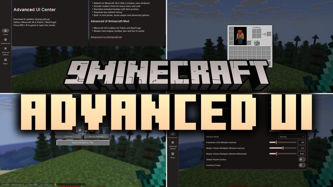 Advanced UI 9minecraft Mod