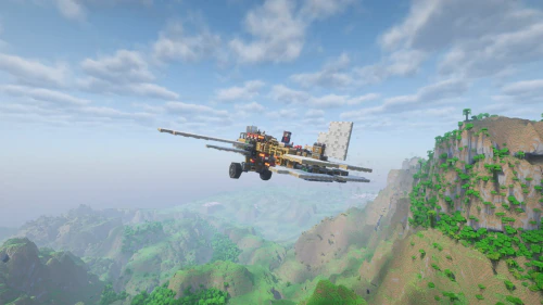 Base Create Vanilla Plane Schematic (1.21.x) – Simple Early Game Create Mod Plane