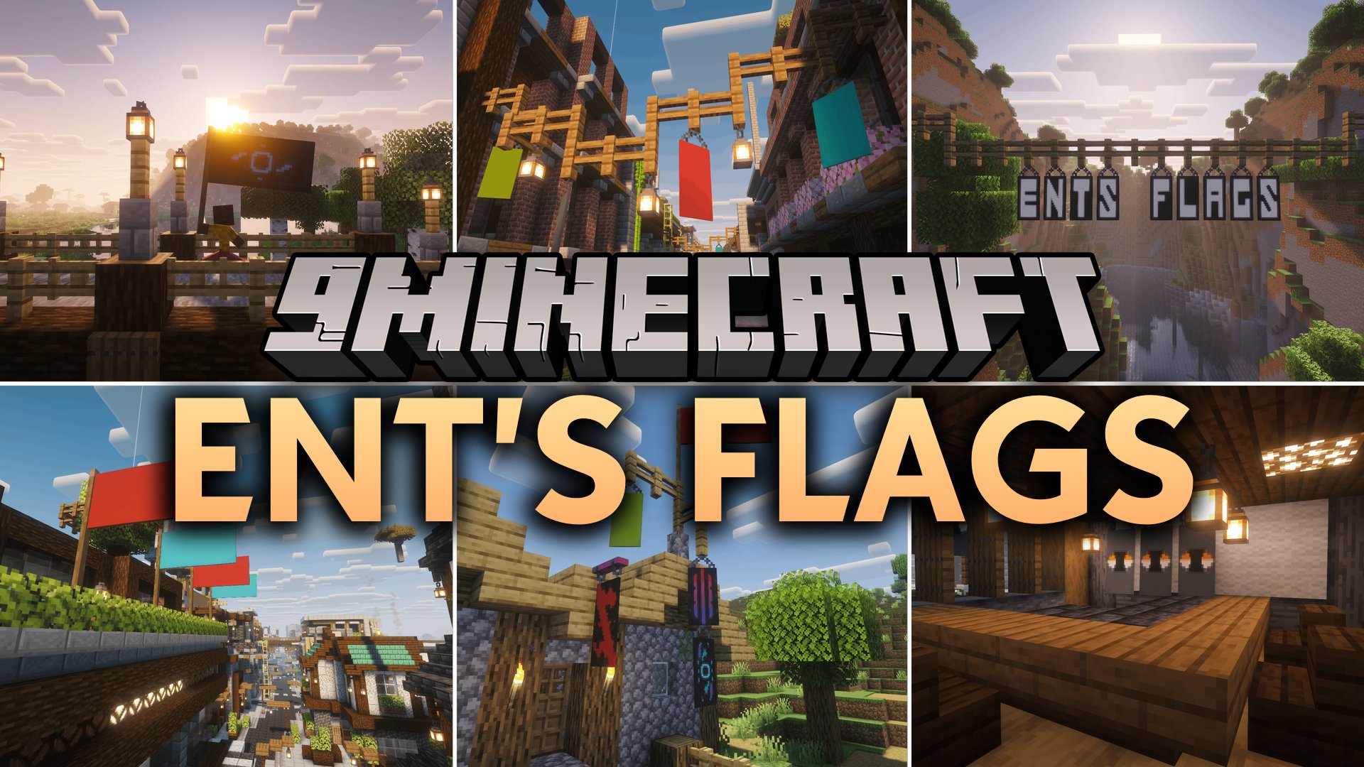 Ent's Flags Mod (26.3, 1.20.1) – Hang Custom Waving Flags Across Your Medieval