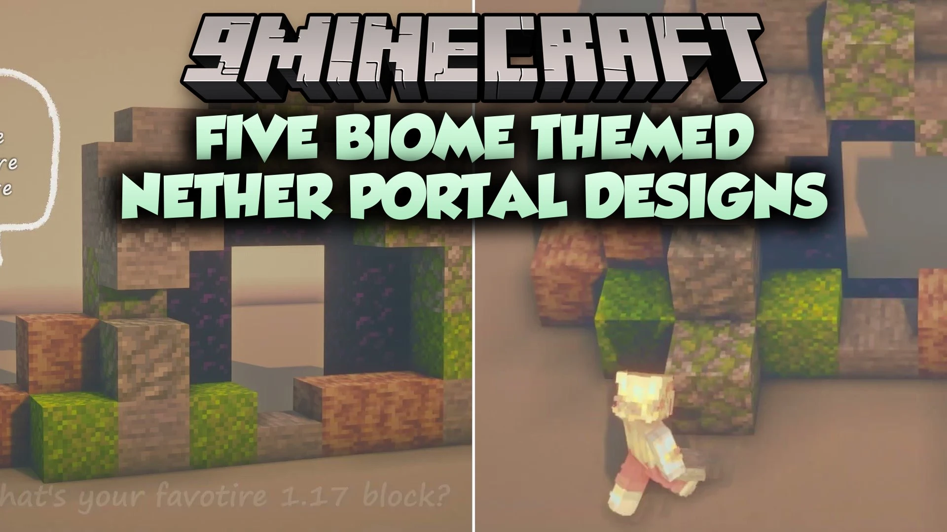 Five Biome Themed Nether Portal Designs Map (26.3, 1.20.1)