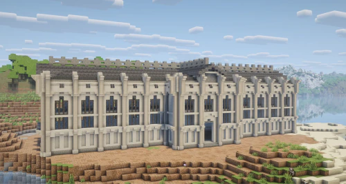 Gothic Manor Schematic (1.21.x) – Elegant Neoclassical Building for Server Hubs