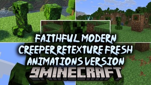Faithful Modern Creeper Retexture Fresh Animations Version Resource Pack (26.3, 1.20.1)