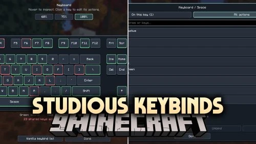Studious Keybinds Mod (26.3, 1.20.1) – Remap Controls on Visual Keyboards