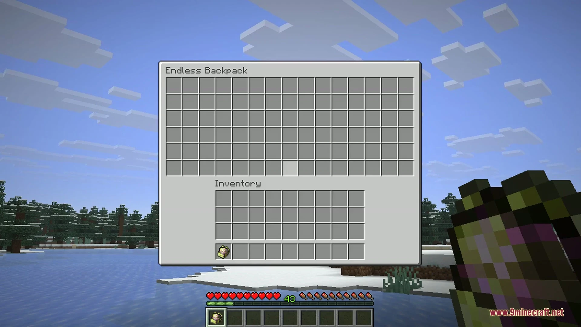 Inmis 9minecraft Mod Screenshot 6 The user interface of an ender chest opened using a portable ender pouch