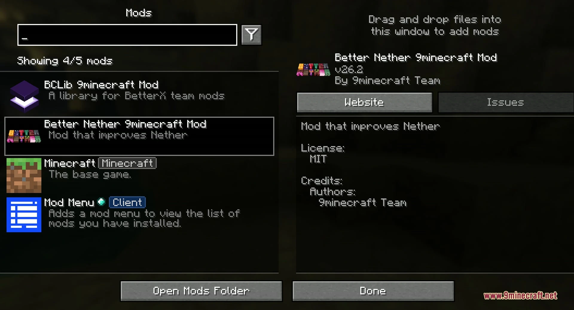 Better Nether 9minecraft Mod (26.3, 26.2) – Survive Forever in the Nether — screenshot 1