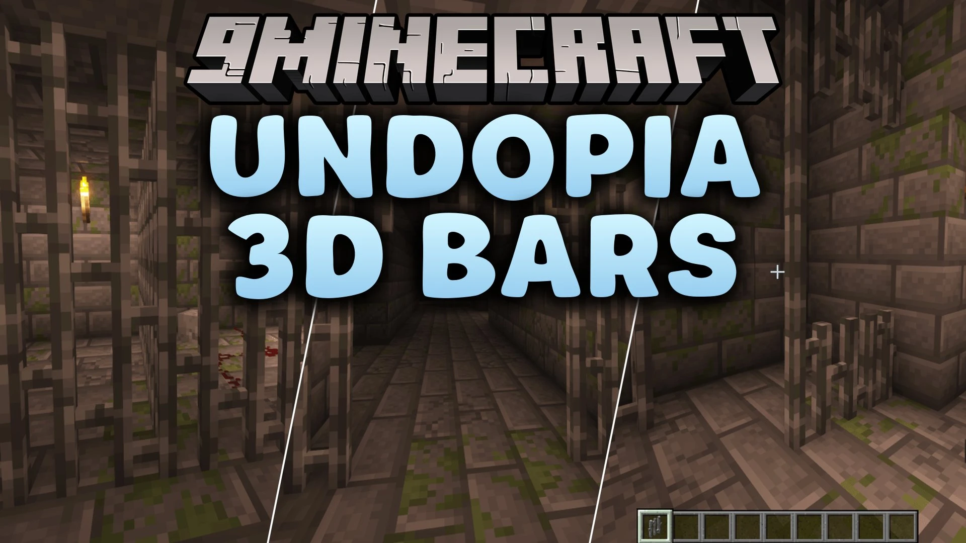 Undopia 3D Bars Resource Pack (1.21.11, 1.20.1) – Thick Dungeon Grates