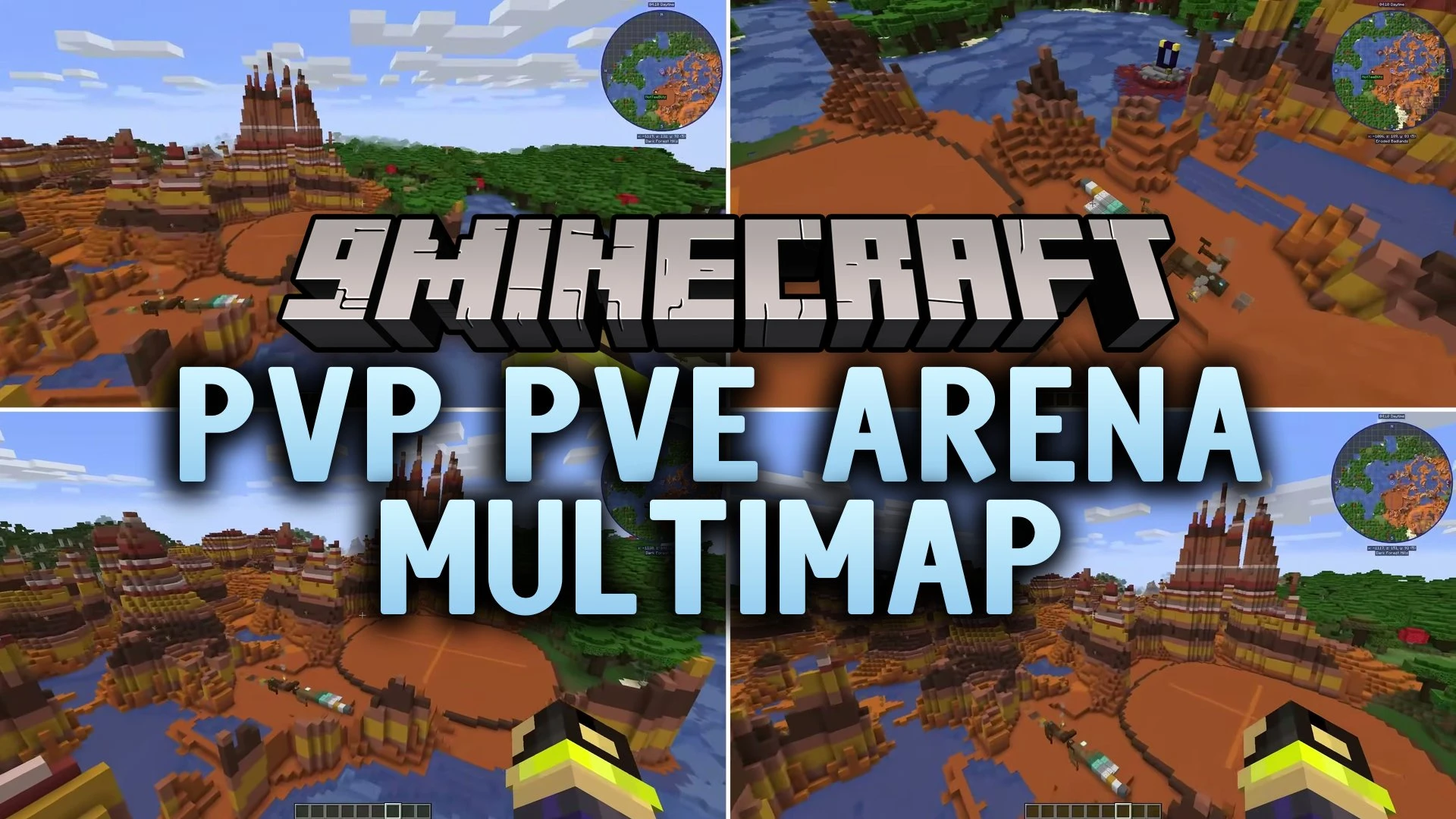 PVP PVE Arena MultiMap Map (26.3, 1.20.1) – Brutal Brawls in Battle Cubes