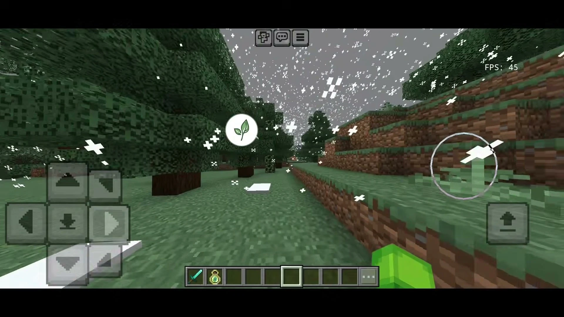 BedrockTools 1.5 Screenshot 5 Weather Changer turning the sky to snowfall client-side