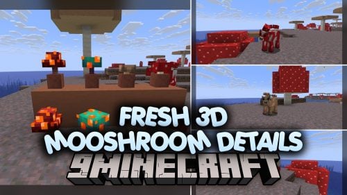 Fresh 3D Mooshroom Details Model