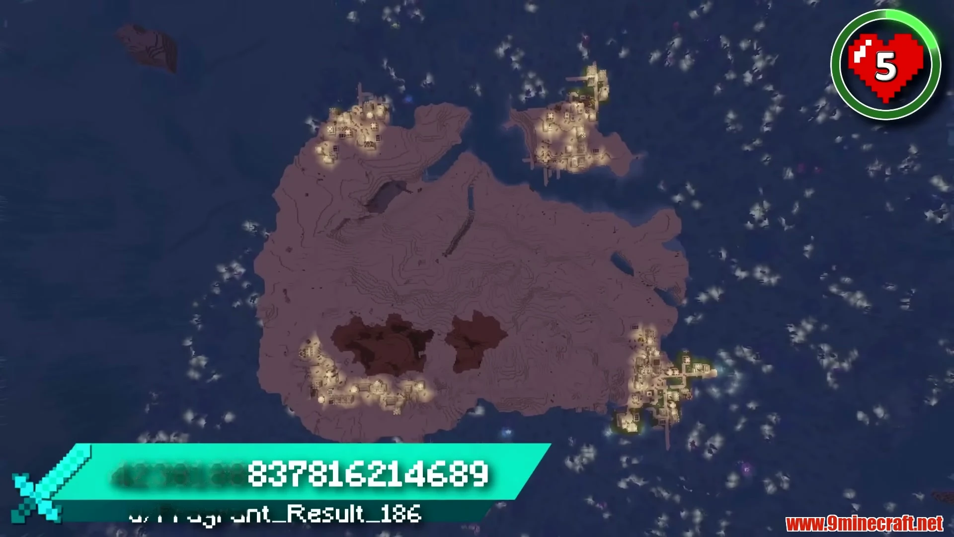 Quadruple Village & Desert Temple Island - Minecraft 26.3 Seed 4238188837816214689 View 1
