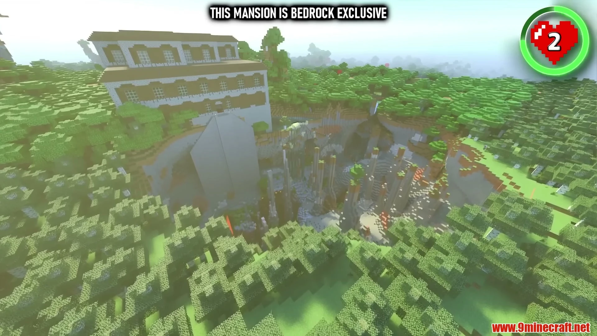 Meteor Impact Crater Woodland Mansion - Minecraft 26.3 Seed -481348789903631768 View 3