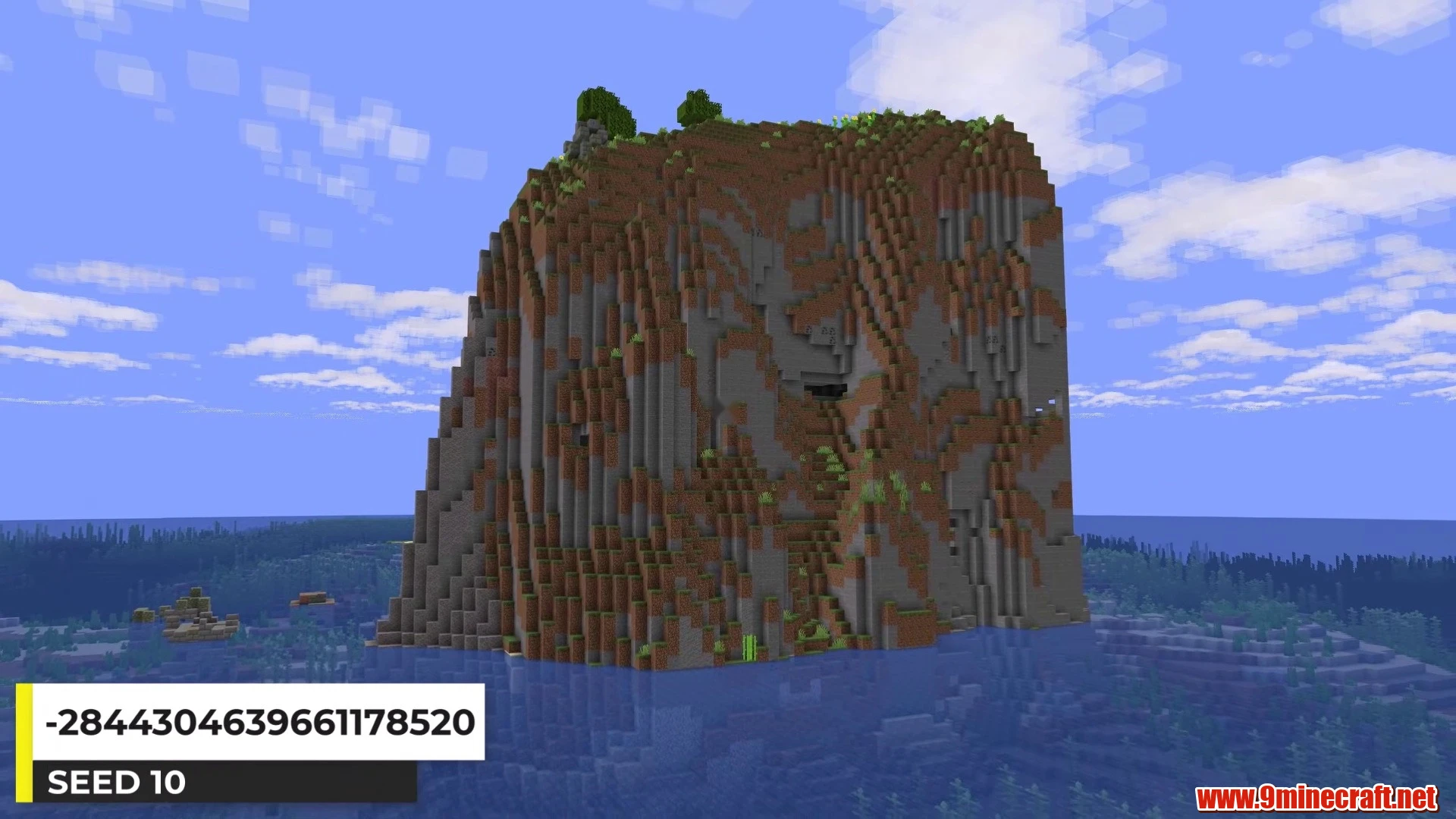 Ocean Ruins Cliff Island - Minecraft 26.3 Island Seed -2844304639661178520 view 1