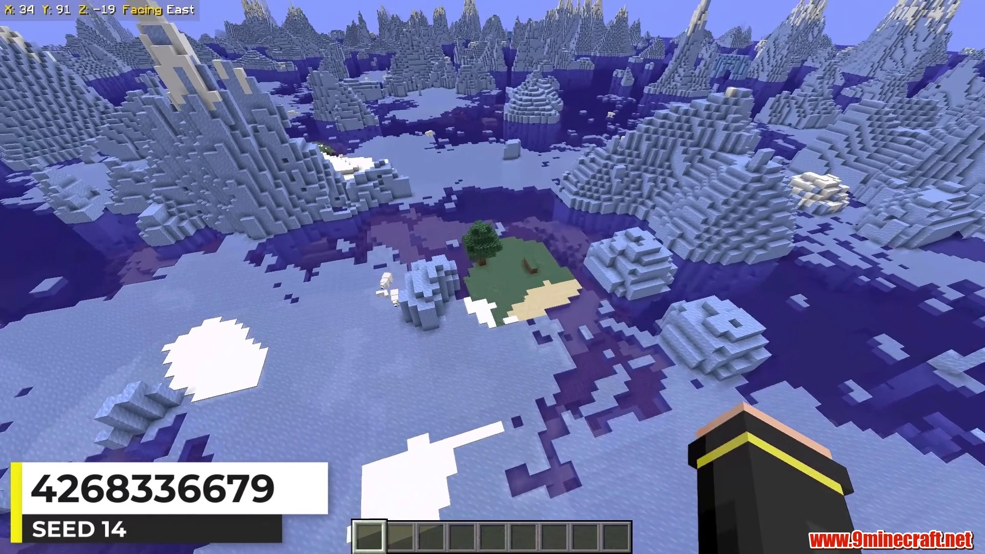 Glacial Frozen Ocean Island - Minecraft 26.3 Island Seed 4268336679 view 1